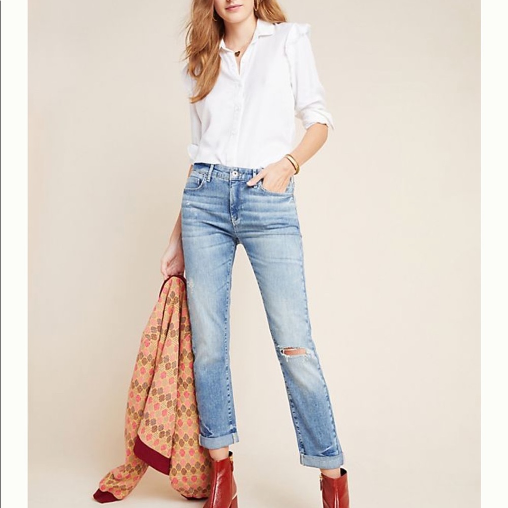 NWT Pilcro Mid-Rise Slim Boyfriend Jeans - 28
